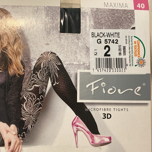 Fiore Maxima 3D Pattern Tights - Picture 2 of 3